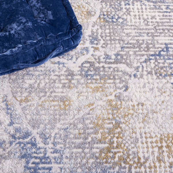 Safavieh Machine Woven / Power Loomed Beige / Light Blue Rug Wayfair